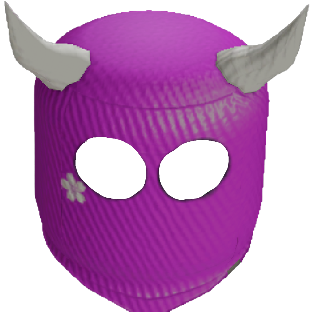 Ski Mask Horns Pink
