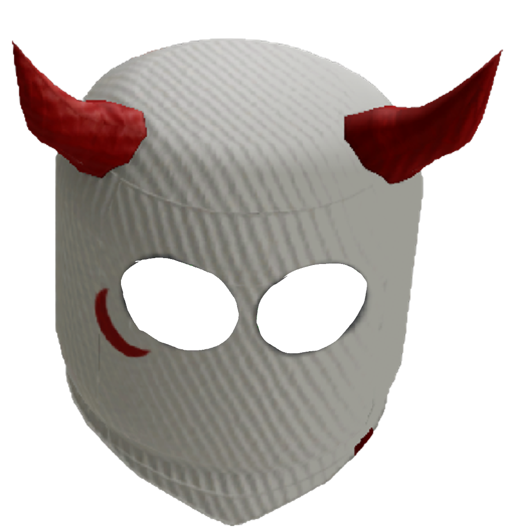 Ski Mask Horns White