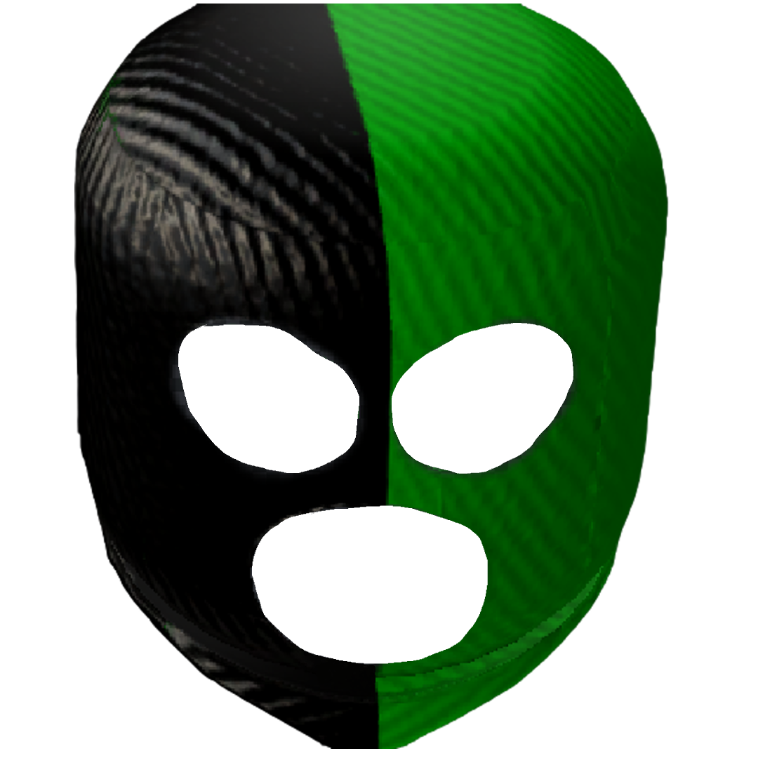 Ski Mask Half Green